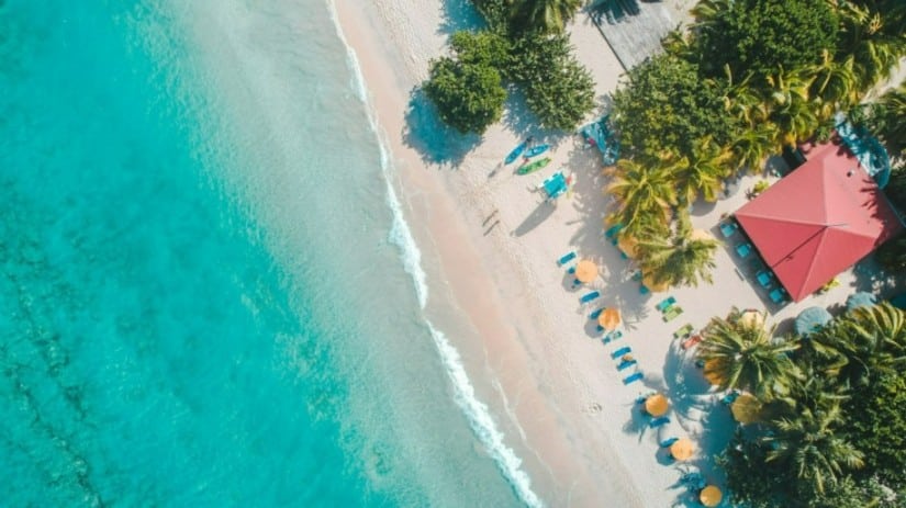 tourists visiting antigua